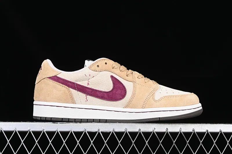 All Categories Air Jordan Jordan Series Basketball Shoes Air Jordan 1 Low Travis Scott x Air Jordan 1 Low OG AJ1 Joe 1 Reversed Overhook Joint Style Casual Sports Basketball Shoes DM7866-811